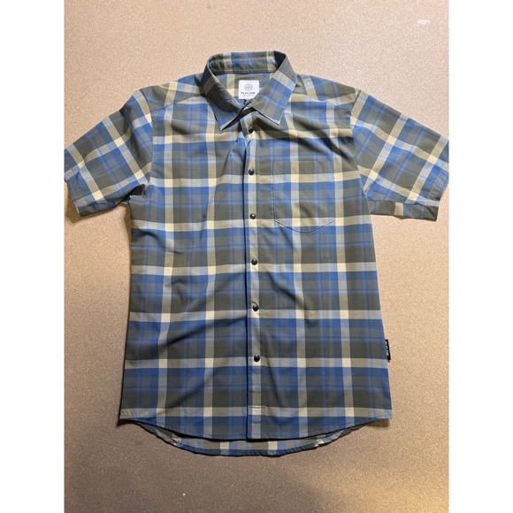 Flylow Men's Plaid Short Sleeve Button Up Shirt Casual Outdoors - Picture 1 of 9
